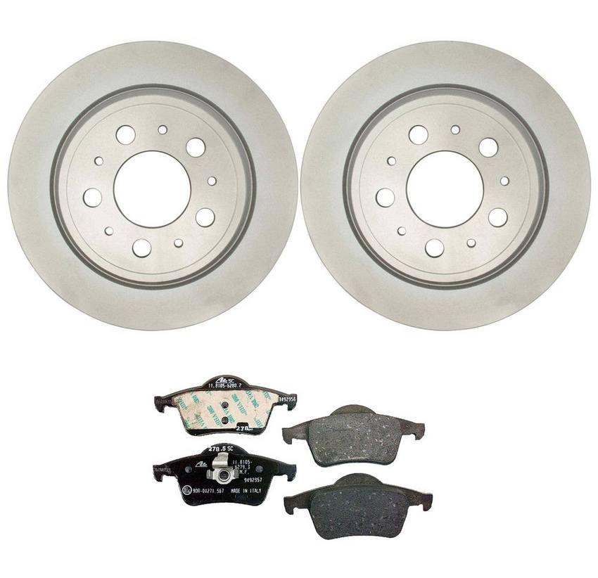 Volvo Disc Brake Pad and Rotor Kit - Rear (288mm) 31471821